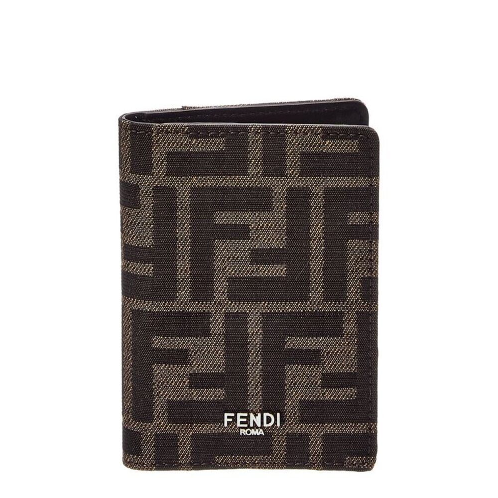 Fendi Canvas & Leather Wallet, Brown